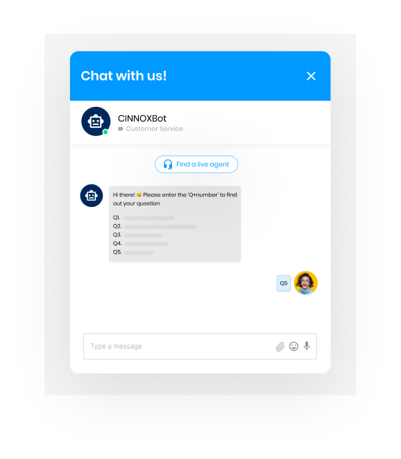 CINNOX AI Chatbot for customer conversation
